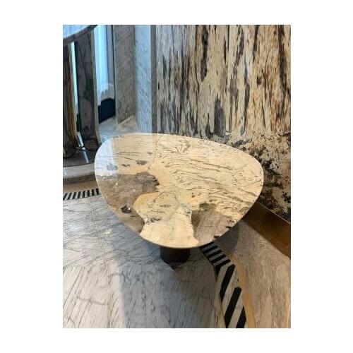 Creative design irregular dining table fashion marble dinner table triangle personality kitchen table