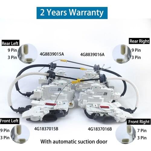 Door Lock Actuator Rear Right with Automatic suction door For Audi A6 RS7 A7 A8 4G8839016A
