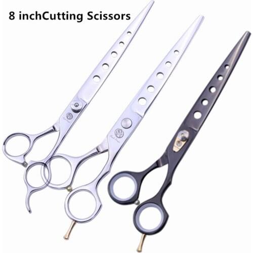 Purple Dragon Professional Pet Grooming Scissors 8 inch Premium Sharp Edge Dog Straight Hair Cutting Shears JP440C High Quality