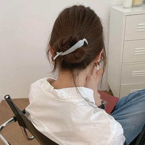 Simple Sweet Female Headwear Korean Hair Accessories Banana Clips Vertical Clip Resin Hairpin Fashion Accessories