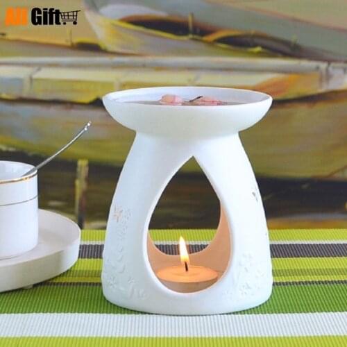 Romantic Ceramic Candle Aroma Burner Bedroom Essential Oil Aromatherapy Candle Holders Ceramic Large Capacity Aroma Burner
