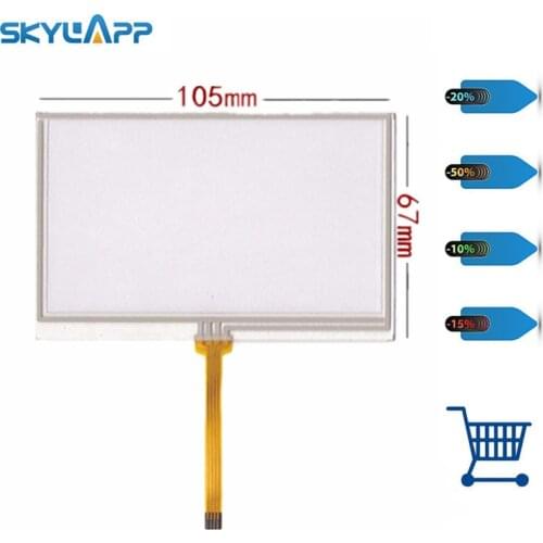 Skylarpu 4.3 inch 105*67mm touch screen for 105mm*67mm digitizer panel glass Free shipping