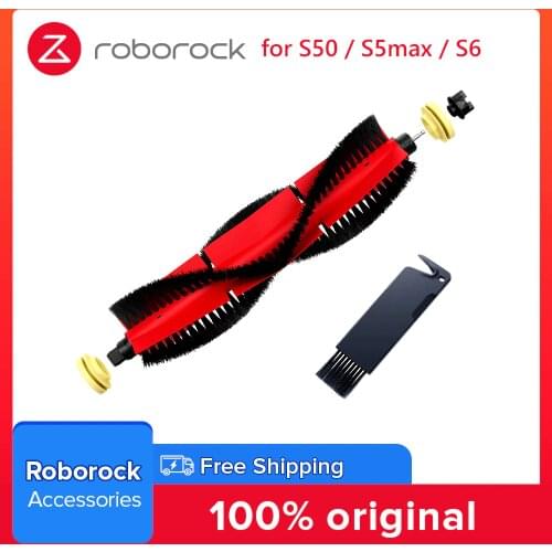 Roborock Vacuum Cleaner Silicon Detachable Main Brush 2 ends for Roborock S6 S50 S5 Max S6Max V S4 E4 Spare Part 100% Original