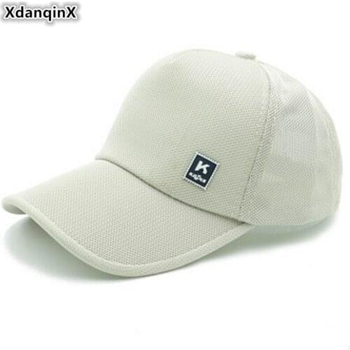 XdanqinX Snapback Cap Summer Womens Ponytail Baseball Caps Mens Mesh Breathable Sports Cap Adjustable Size Fashion Couple Hat