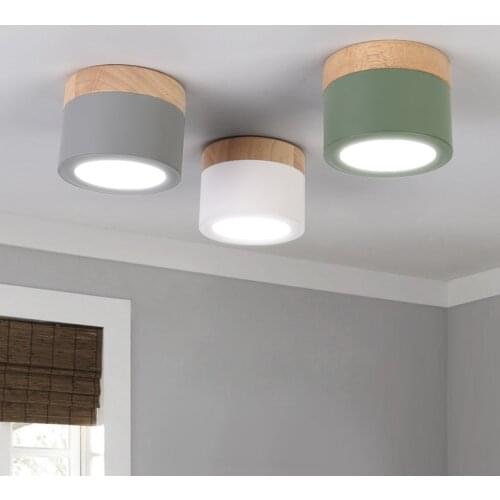 Modern Nordic LED Ceiling Lights Iron Wood Ceiling Lamp for Living Room Bedroom Personality simple Creative Aisle light fixtures