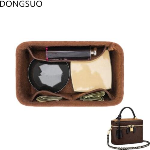 Insert Bag Fits For designer brand bucket box handbag base shaper Organizer Makeup Inner Purse Organize Portable Cosmetic bag