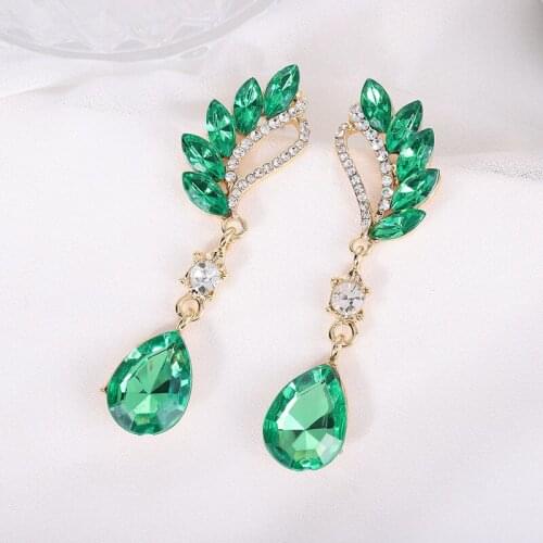 Temperament wings symmetric fashion earrings earrings set auger droplets eardrop tide the tower E - 031