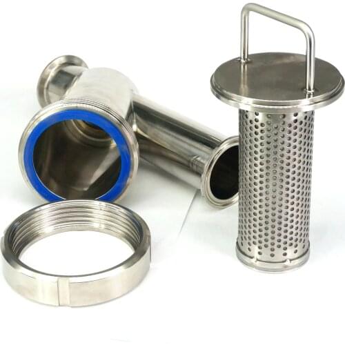 Pipe OD 38mm x Ferrule O/D 50.5mm Tri Clamp 20-150 Mesh 304 Stainless Steel Sanitary Y Type Strainer Filter Home Brew Wine
