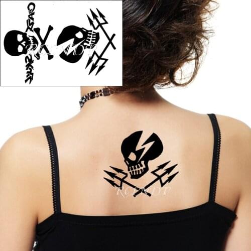 Waterproof Temporary Tattoo Sticker Skull Pirate Trident Fake Tatto Flash Tatoo Hand Arm Foot Body Art for Men Women