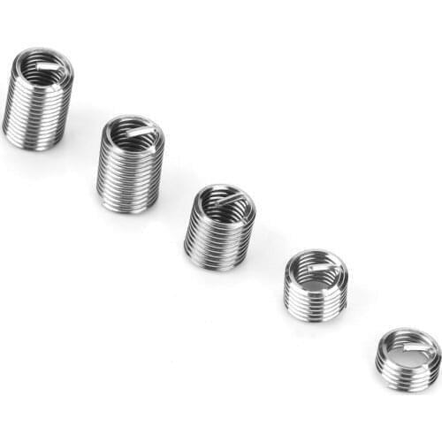50/40/30/20pcs M7/M9/M11*1.0*1D-3D Wire Thread Insert Helicoil Stainless Steel Easy Install Repair Tool Wire Threaded Inserts