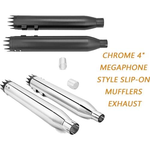 Wsen Motorcycle Accessories Chrome 4" Slip-On Mufflers Exhaust, Exhaust Pipes, 2017-up for Harley Touring
