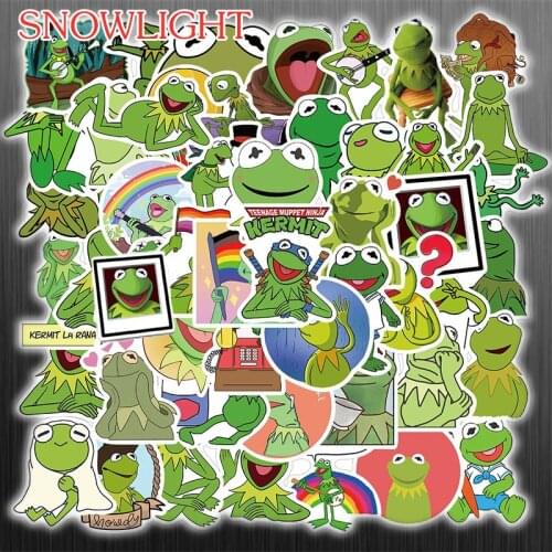 10/50Pcs/set Cartoon Puppet Show Kermit The Frog Waterproof Sticker Vinyl Laptop Luggage Decals Decor Kids DIY Scrapbook