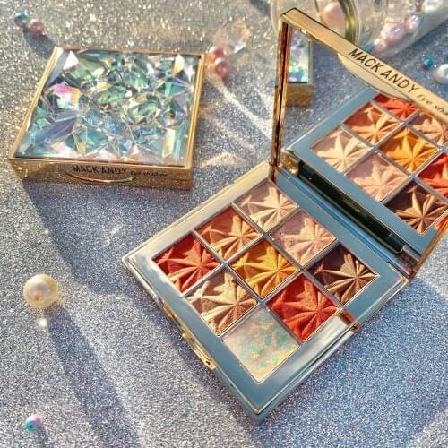 2021 Charming Eyeshadow Palette 9 Color Make Up Palette Matte Shimmer Pigmented Eye Shadow Powder Beauty Tool Gift Makeup Set