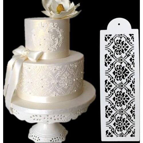 3Pcs/Set Hollow Lace Plastic Stencil Fondant Cake Decorating Tools Border Lace Icing Sugarcrafts Mold Mousse Brim Baking Moulds