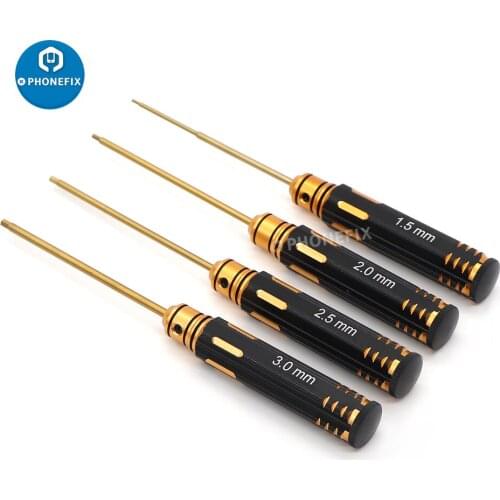 4 pcs hex screw driver set titanium Hexagon Screwdriver Wrench Tool Kit for Multi-Axis FPV Racing Drone RC Quadcopter Car Models