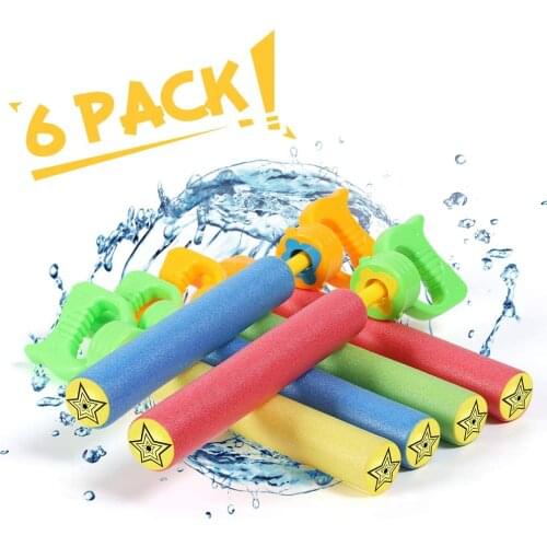6PCS Super Foam Water Gun Toy Fun Shooting Cannon Toy Summer Swimming Beach Toys For Children Kids Outdoor Party Boys Giftss