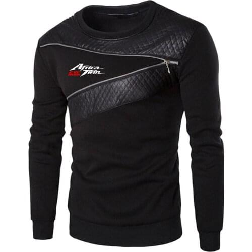 Africa Twin Crf 1000 L Men Spring Autumn Comfortable Round Neck Patchwork Fashion Leisure Hip-hop Fitness Long sleeve Tops