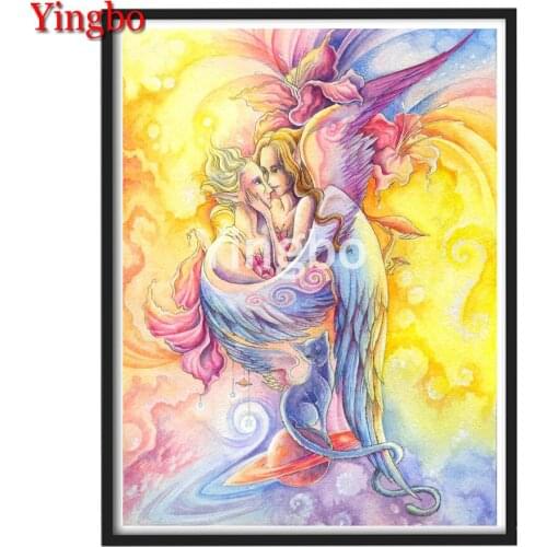Diy Diamond Painting Abstract angel couple 5D Mosaic Pattern Full Diamond Embroidery Rhinestones Home Accessories arts