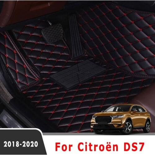 LHD Car Floor Mats For Citroen DS7 2020 2019 2018 Car Carpet Waterproof Custom Styling Auto Interior Accessories Foot Pads Cover