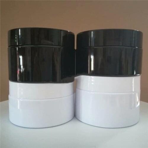 10/30pcs 100/120/150ml Empty Plastic White Cosmetic Jars Makeup Container Black Jar Face Cream Sample Pot Container Wholesale