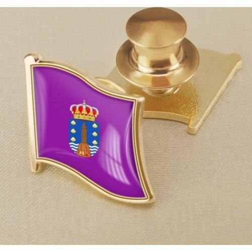 Coat of Arms of A Coruña Province of Spain Flag Lapel Pins/Broochs/Badges