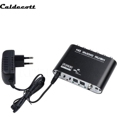 Caldecott New Digital Audio Decoder 5.1 Audio Gear DTS AC-3 6CH Digital Audio converter LPCM To 5.1 Analog Output 2.1 For DVD PC