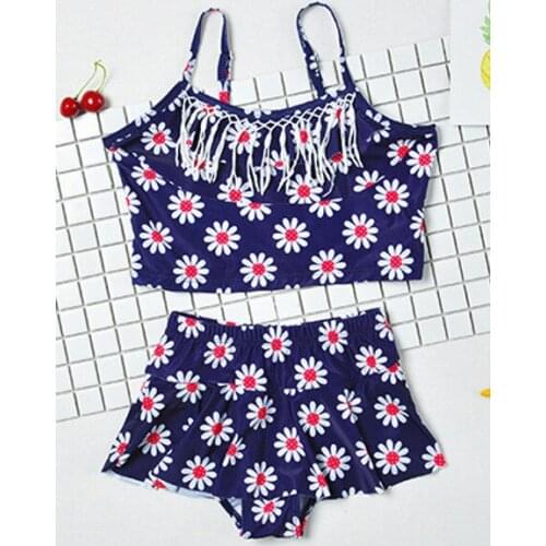 Children two-piece bikini straps small fresh lace pendants Childrens Swimwear XYY-139