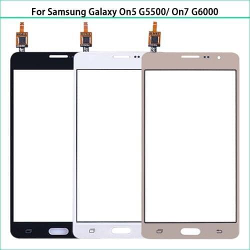 For Samsung Galaxy On5 G5500 G550 / On7 G6000 SM-G6000 Touch Screen Panel Sensor Digitizer Front Outer Glass Lens