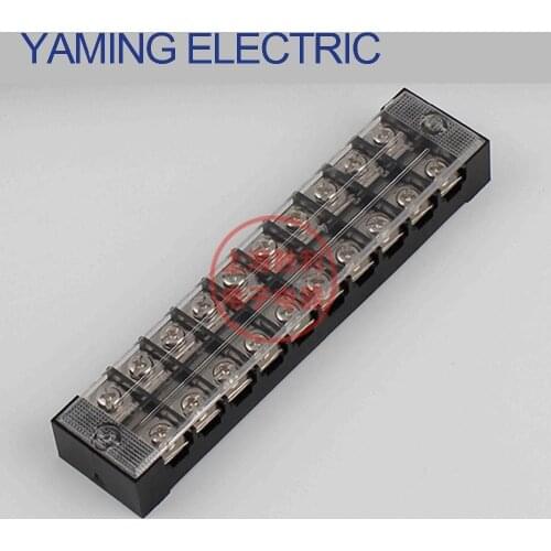 P138 TB-2510 1 piece Dual Row Barrier Screw Terminal Block Wire Connector 600V 25A 10 position Electric Pure Copper