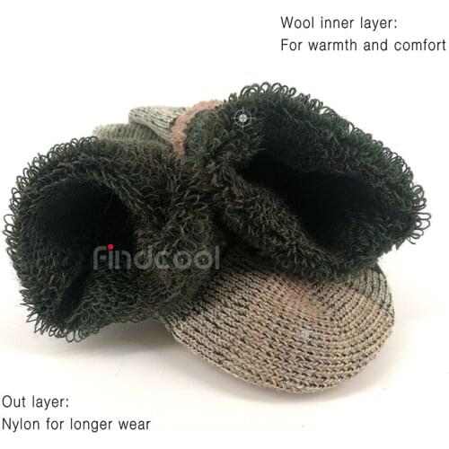 Findcool Men Merino Woll Outdoor Skiing Socks High Quality Full Cushioning Terry Super Thick Warm Socks