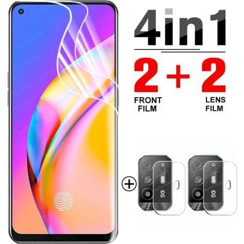 4-in-1 Hydrogel Film for Oppo Reno5 Z F Lite Screen Protector Protective films For Reno 5 Pro Plus Pro+ 5G 5Z 5F film not glass