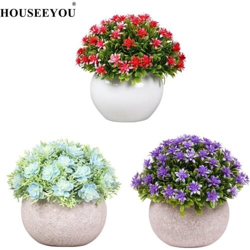 Simulation Bonsai Artificial Flower Vase Mini Ceramics Pulp Vase Natural Environmental Protection Degradable Home Desk Decor
