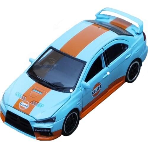 1/32 Mitsubishi EVO Tenth Generation Gulf Gulf Oil Lancer evo X Alloy Casting Car Model Collection Decoration