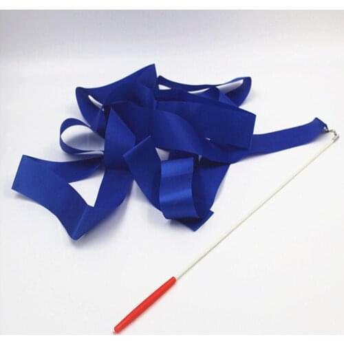 Colorful Gym Ribbons Dance Ribbon Rhythmic Art Gymnastics Ballet Streamer Twirling Rod Rainbow Stick Training