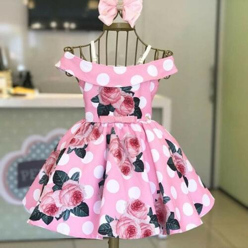 Summer Baby Girl Clothes Newborn Toddler Cotton Print Short Sleeve Dress Outfits