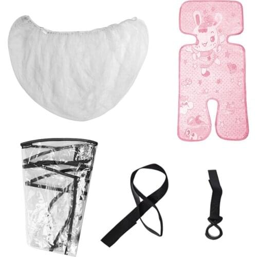 Baby Stroller Accessory Set, Suitable for Stroller Accessories, Ordinary Raincoat, Summer Mat, Mosquito Net, Armrest Seat Belt
