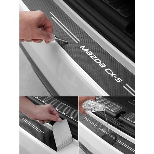For Mazda CX-5 KE KF 2012 2013 2014 2015 2016 - 2021 Car Trunk Auto Boot Stickers Logo Decoration Anti-Scratch Accessories Fibre