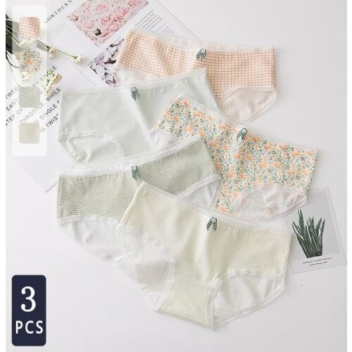 Norns New 2020 products cotton underwear ladies cotton girls cute small fresh Japanese mid-waist triangle underwear women