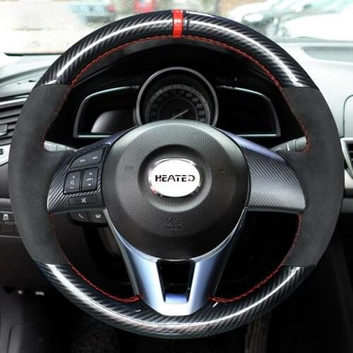 Braiding cover for steering wheel cover for Mazda 3 Axela Mazda 6 Atenza Mazda 2 CX-3 CX-5 Scion iA 2016