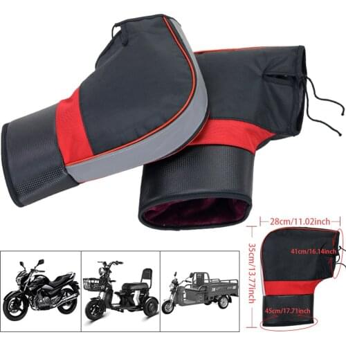 2PCS Motorcycle Gloves Warm Motorcycle Handlebar Gloves Mittens Hand Warmer Waterproof Warm Motorbike Handle Bar Hand Cover