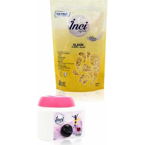 Pearl waxing naturel 200 grams + waxing heater machine, hard beads waxing, hair removal hair removal, painlessly bezsiz waxing, natural and sugar-free