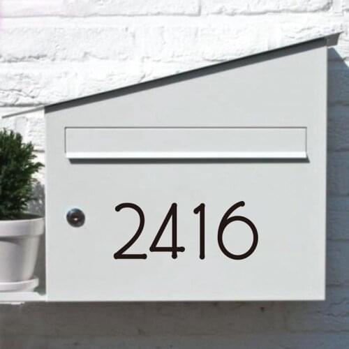 Personalized Mailbox Address Number Sticker , Outdoor Home Front Door Postbox Decoration Custom Street Number Vinyl Art Decals