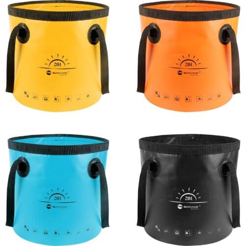 10L Portable Folding Bucket Outdoor Camping Fishing Travel Home Car Washing Container Waterproof Storage Carrier Bags