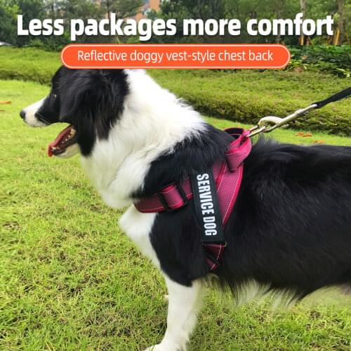Summer new lightweight chest harness vest-style reflective dog harness medium and large dog vest-style out