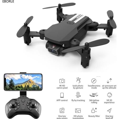 EBORUI RC Drone 2.4Ghz Wifi FPV RC Drone with 4k HD Camera Follow me Gesture Photo Altitude Hold Foldable RC Quadcopter Drone