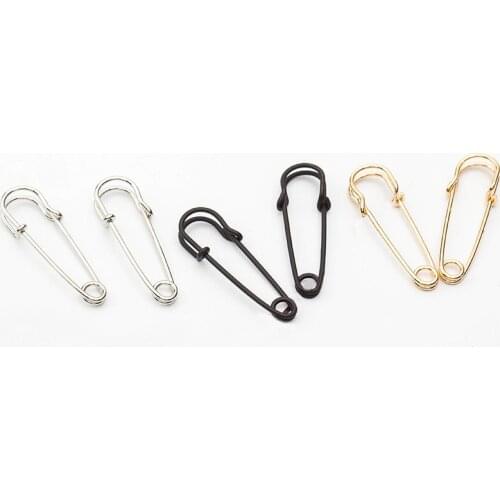 120 pair Gold Silver Black Color Safety Pins Stud Earrings For Women Men Paperclip Hip Hop Earring Ear Body Piercing Jewelry