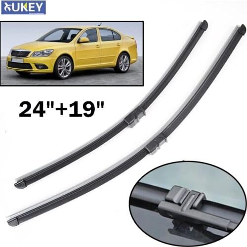 Xukey Front Windshield Wiper Blades For Skoda Octavia A5 1Z MK2 24" 19" 2004 2005 2006 2007 2008 2009 2010 2011 2012