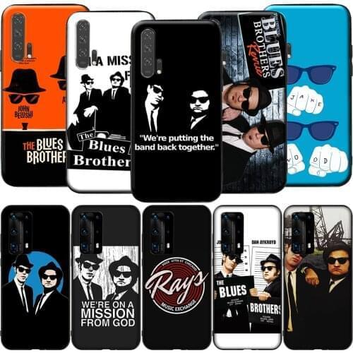 GX41 Blues Brothers Silicone Case for Huawei P9 P10 P20 P30 P40 Y6 2018 Y7 Y9 Lite Pro Max Prime Mini
