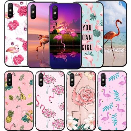 Pink Flamingo Pattern Silicone Cover For Xiaomi Redmi 9 9T 9C 8 7 6 Pro 9AT 9A 8A 7A 6A S2 5 5A 4X Plus Phone Case