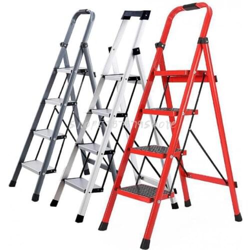Ladder Household Folding Stairs Multi Function Indoor Thickened Aluminum Alloy Miter Ladder Stainless Steel Portable Tel